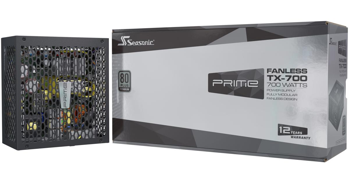 Seasonic PRIME FANLESS TX-700 700W 80+ تيتانيوم كامل التصميم بدون مروحة حقيقي