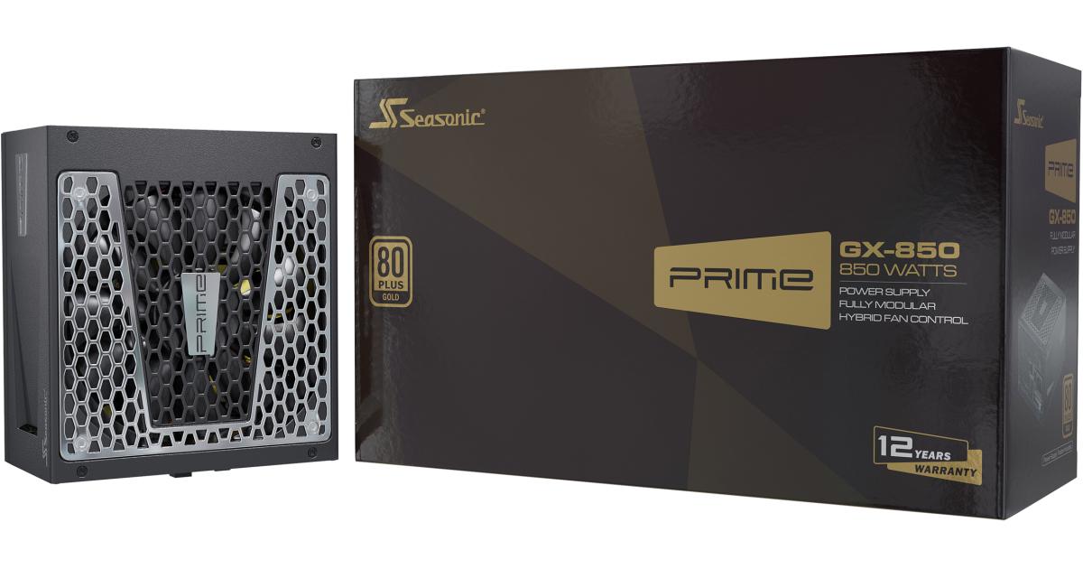 Seasonic PRIME GX-850 850W 80+ Gold Full-Modular Fan Control in Fanless Silent & Cooling Mode