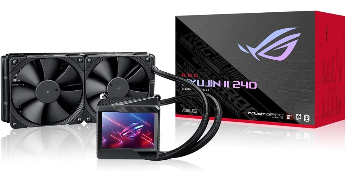 معالج ASUS ROG RYUJIN II 240 AIO Liquid Cooler 240mm Radiator (Two 120mm Fans) w/ 3.5" LCD Display