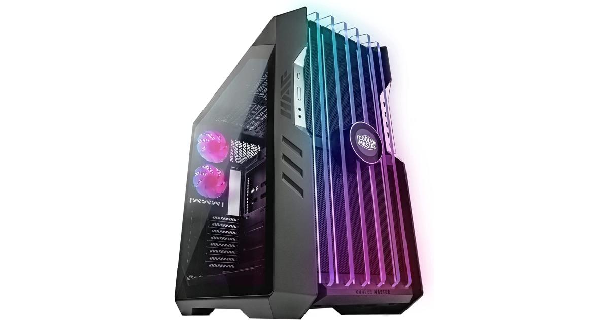 كيس كمبيوتر Cooler Master HAF 700 EVO E-ATX High Airflow , IRIS Customizable LCD .Breathable TG Front Panel, 200mm Sickleflow Fans, 1 x USB 3.2 gen 2 Type C, 4 x USB 3.2 gen 1 (3.0)