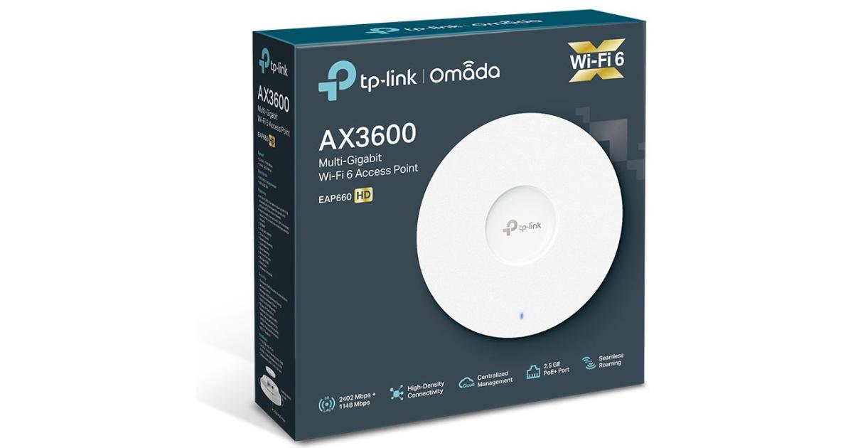 TP-Link EAP660 HD AX3600 Wireless Dual Band Multi-Gigabit Ceiling Access Point