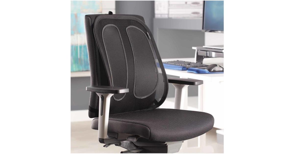 Fellowes Office Suites™ Mesh Back Suppor Mesh Fabric Tri-tensioning - Black