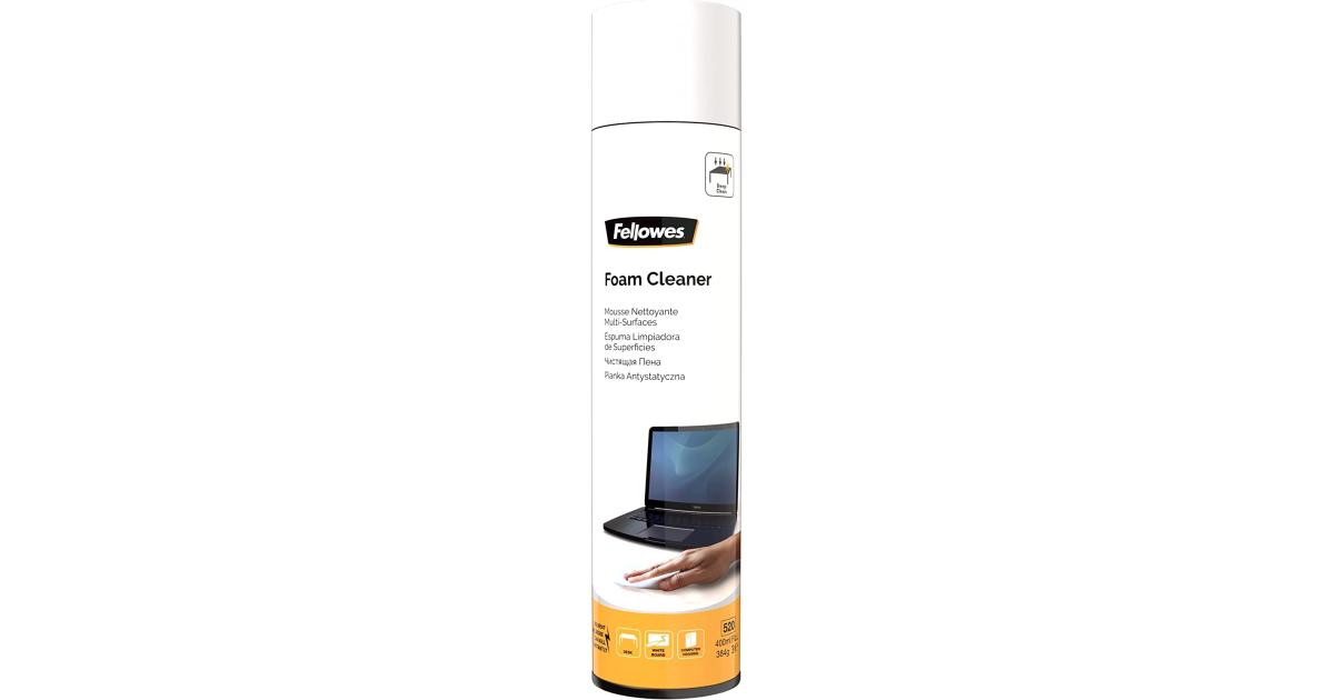 Fellowes 400ml Foam Cleaner For Plastic & Metal HFC Gaz Free (Not To Be Used On Screens)