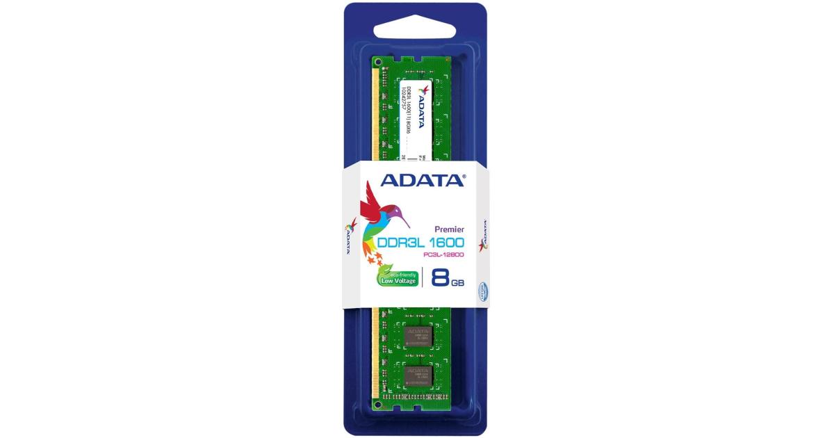 ذاكرة رام ADATA Premier 8GB 1600Mhz DDR3L Module for Desktop