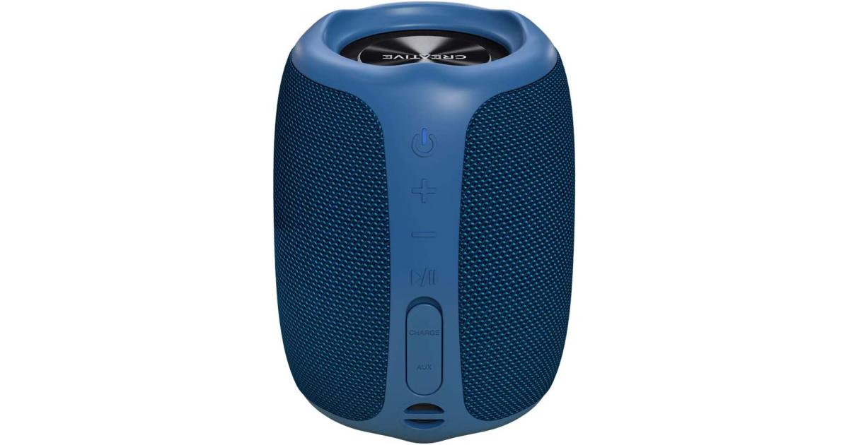 Creative Muvo Play Portable Bluetooth 5.0 Speaker IPX7 Waterproof Up to 10 Hours of Battery Life with Siri & Google Assistant - Blue