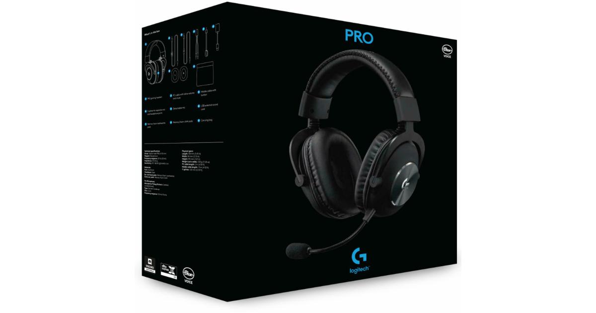 سماعة ألعاب (رأس) Logitech G PRO X 2Gen Blue Voice DTS Headphone 7.1 For PC, Xbox & PS - Black