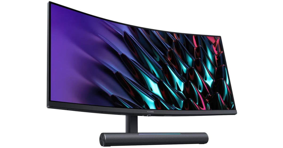شاشة ألعاب HUAWEI MateView GT 34" 3K 165Hz Ultrawide Curved 1500R , 165Hz, Cinema-Level P3 Colour, 1.07 Billion Colours, HDR, TÜV Rheinland, 5-Way Joystick, HDMI, DP, Black