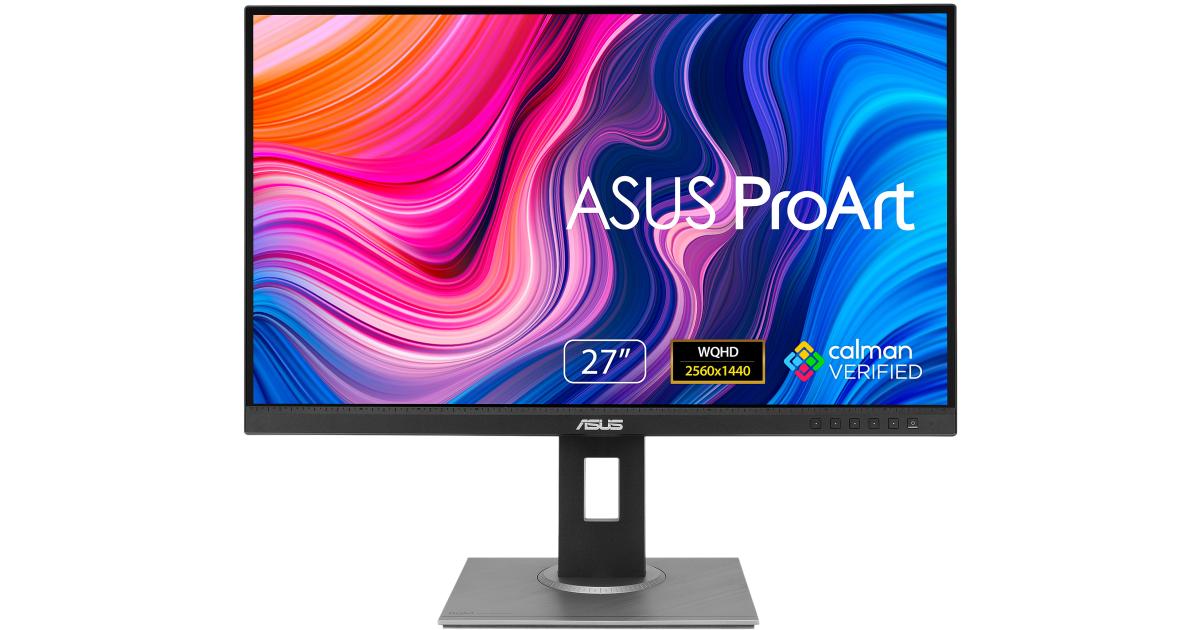 ASUS ProArt PA278QV 27” IPS 2K 100% sRGB/Rec Calman Verified Eye Care Anti-glare & Tilt Pivot Swivel Height Adjustable
