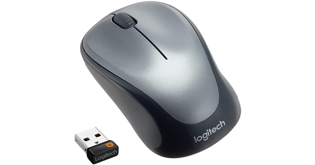 Logitech M235 Wireless 2.4GHz with USB Unifying Receiver 1000 DPI Optical Tracking 12 Month Battery For PC & Mac - Grey