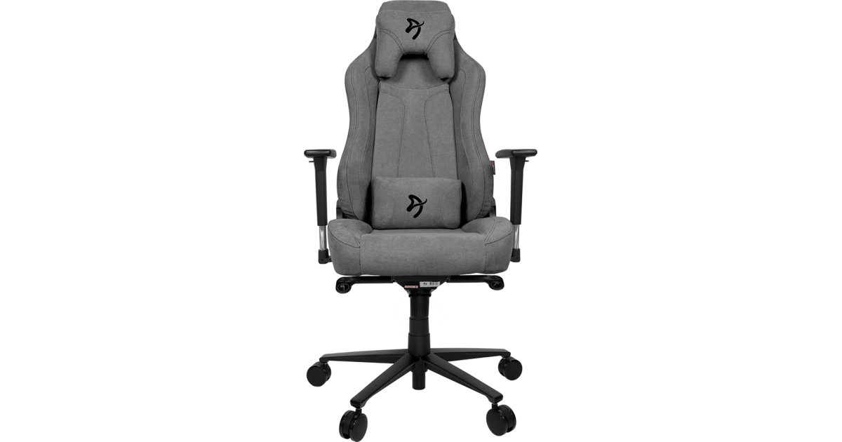 Arozzi Vernazza Soft Fabric Gaming Chair Multi-Dimensional Armrests Rocking & Lock-Tilt Function Adjustable Height & Backrest 3D Armrests - Ash