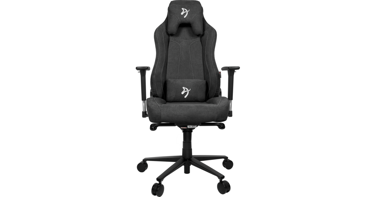 Arozzi Vernazza Soft Fabric Gaming Chair Multi-Dimensional Armrests Rocking & Lock-Tilt Function Adjustable Height & Backrest 3D Armrests - Dark Grey