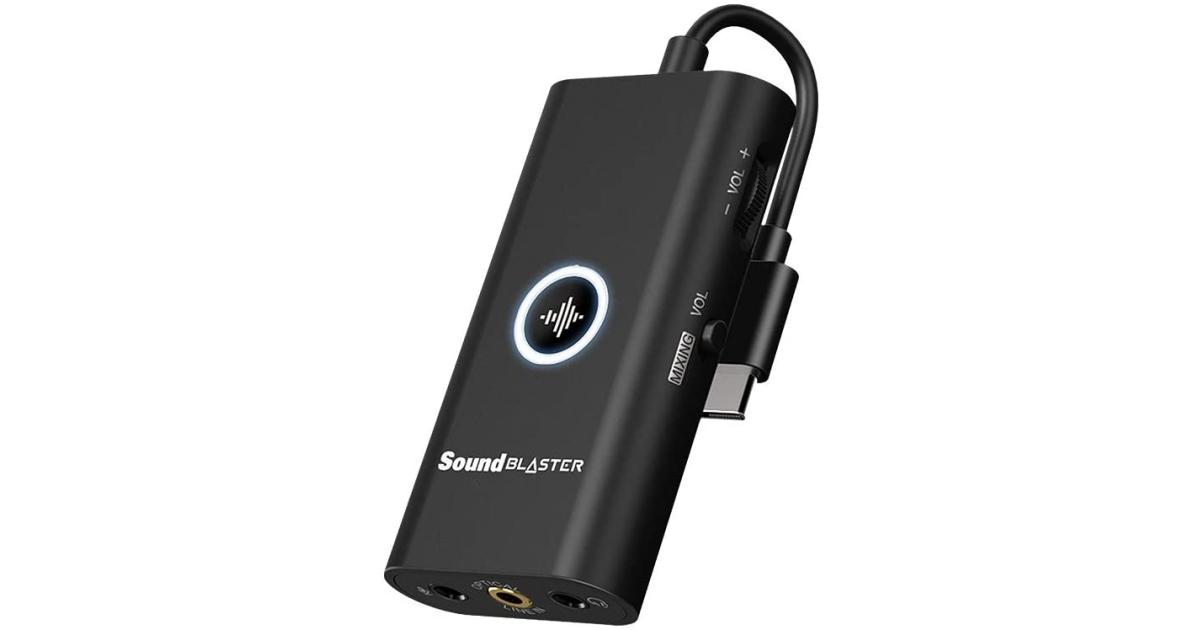 Creative Sound Blaster G3 USB-C External USB DAC & Amp for PS4, Nintendo Switch, Ft. GameVoice Mix (Audio Balance for Game/Chat), Mic/Vol Control and Mobile App Control