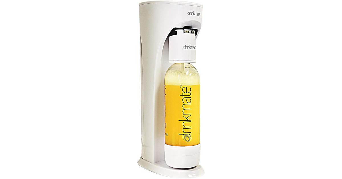 DrinkMate Water & Soda Machine, Carbonates Any Drink , Cylinder Included - White