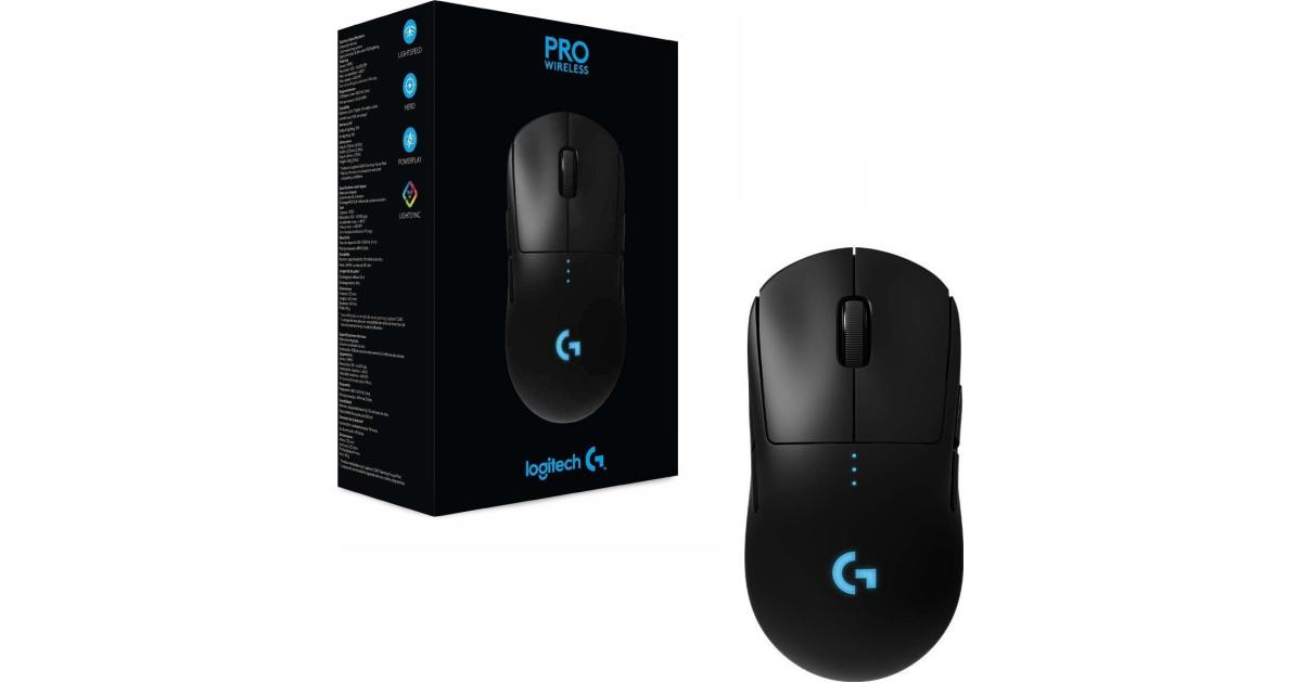 Logitech NEW G PRO Wireless HERO 25K Sensor 25,600 DPI RGB Ultra Lightweight 4-8 Programmable Buttons Long Battery Life PC & Mac , Black