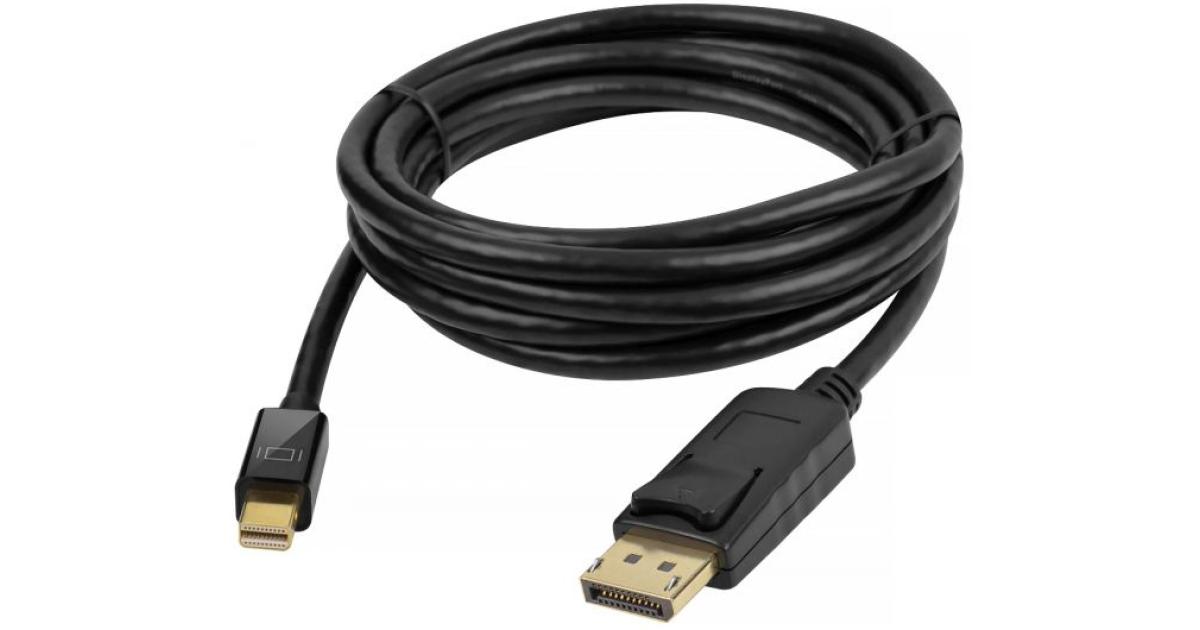 Prime MiniDisplayPort Cable DP male to DP male 2m Support 4K , Black