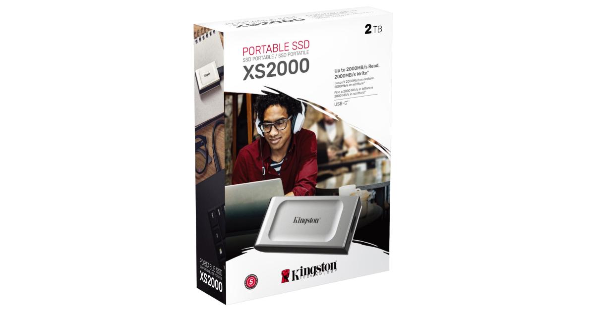 SSD خارجي Kingston XS2000 2TB High Performance Pocket-Sized USB C