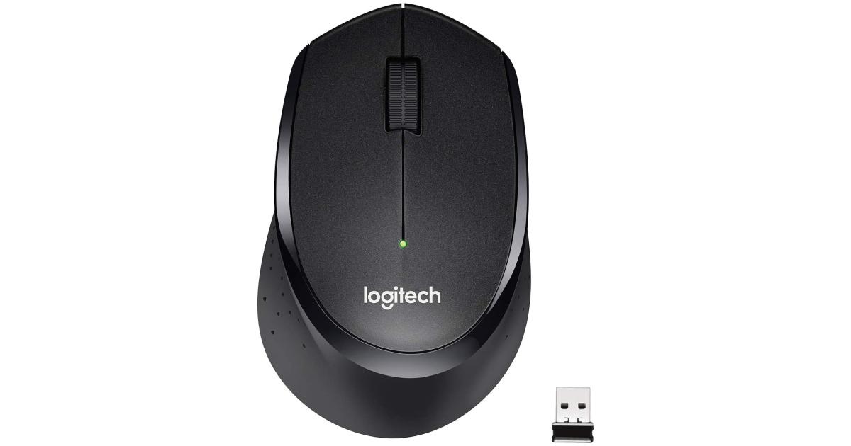 Logitech M330 SILENT PLUS Wireless 1000 DPI Optical Tracking 2-year Battery Life For PC & Mac - Black