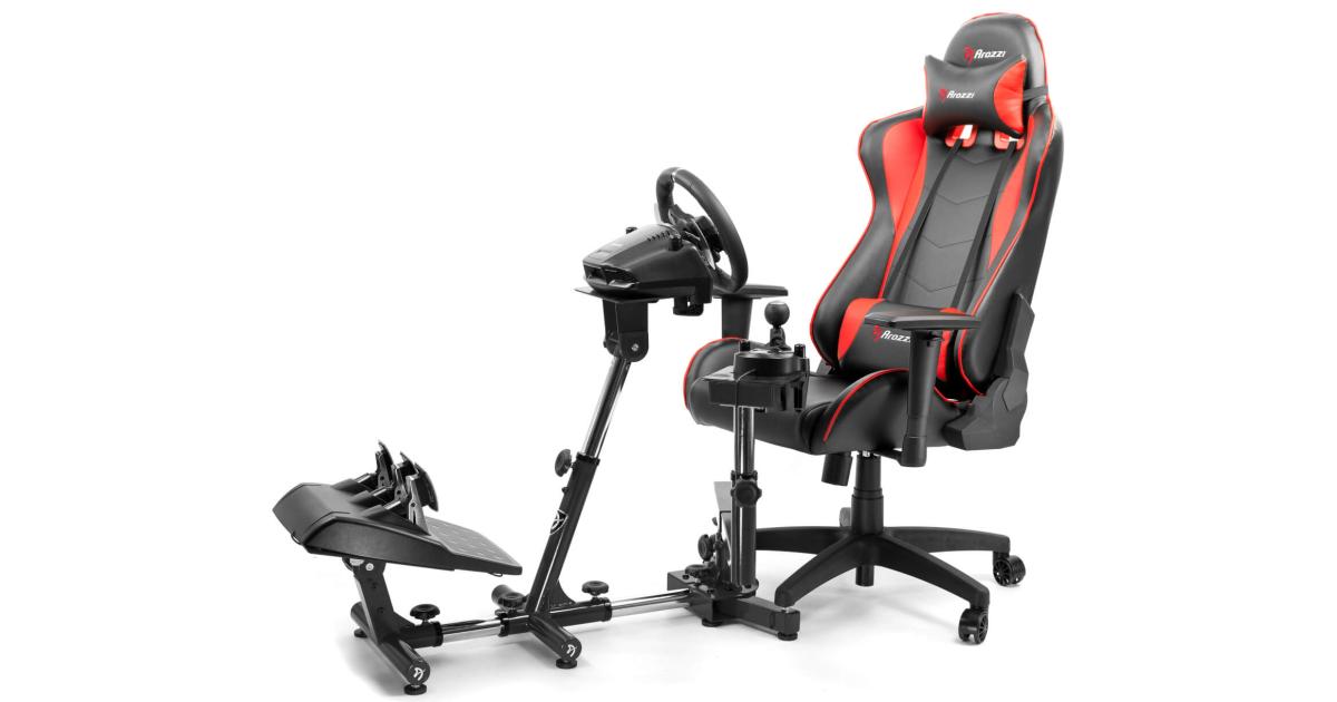 Arozzi Velocita Universal Racing Simulator Cockpit Compatible with Most Racing Sim Gear & Gaming Chairs Collapsible Telescopic and Portable - Black