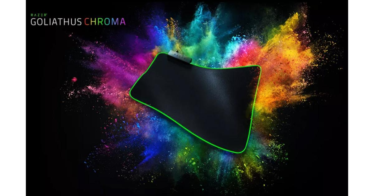 ماوس ألعاب Razer Goliathus Chroma Soft Mat with Micro-Textured Cloth Surface Optimized for All Sensitivity Settings and Sensors RGB Chroma