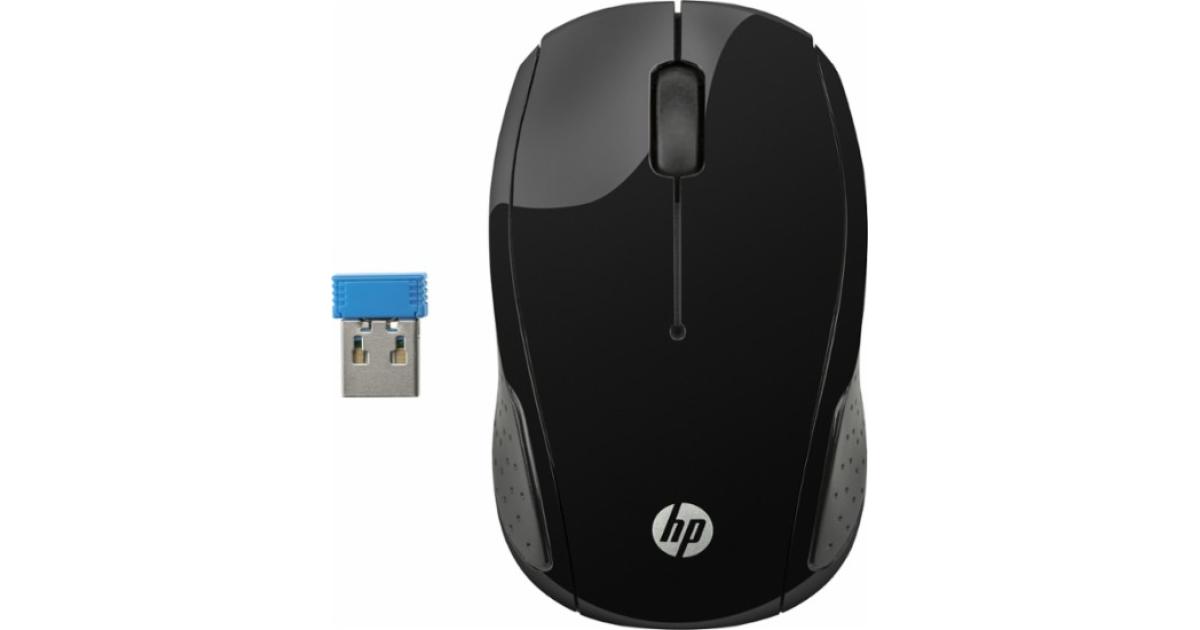 ماوس لاسلكي HP 200 USB with 1000 DPI Optical Sensor 2.4 GHz Wireless Cconnectivity Ambidextrous Design - Black