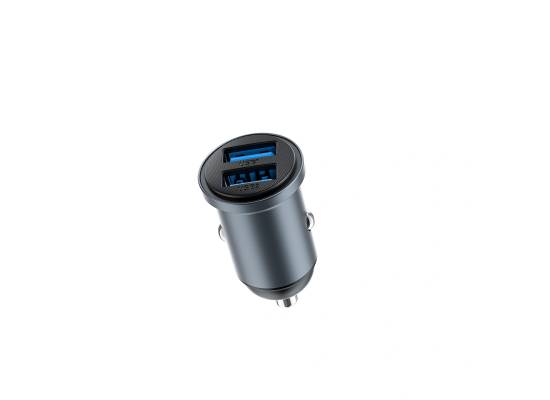 شاحن سيارة WiWU Wi‑CC031 Nano Lite 12W Dual USB , Aluminum alloy - Gray