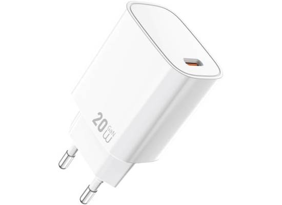 WIWU Wi-G007 20W Essen Series GaN Fast Charger USB-C Wall Adapter White - 18 Month Warranty