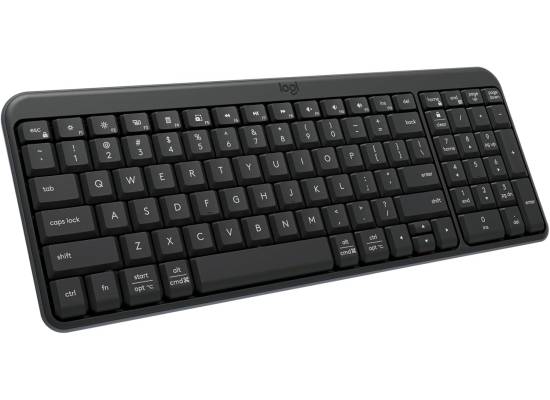Logitech K250 Bluetooth Keyboard with Numpad, Easy Connectivity, Compact Wireless Keyboard Made with Recycled Plastic, Spill-Resistant, Comfortable Keys - Windows/MacOS - Graphite