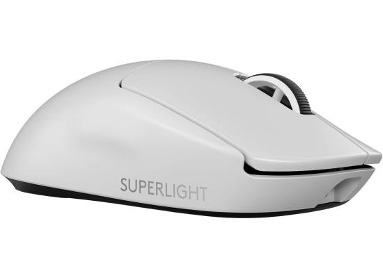 ماوس ألعاب لاسلكي Logitech G PRO X SUPERLIGHT 2 , 60g Pro-Grade with 5 Programmable Buttons, 44k DPI Sensor, 8kHz Report Rate, USB-C Charging for PC/Mac - White