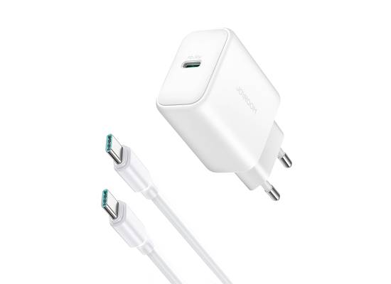 JOYROOM JR-TCF24 Fast & Reliable 30W Charging for All Your Devices With 1m USB-C to USB-C Cable, PD & QC3.0 Protocol Support - 18 Months Warranty
