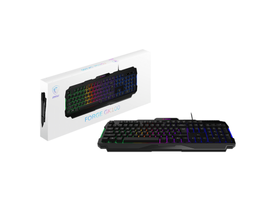 كيبورد MSI Forge GK100 – Gaming RGB , 19-Key Anti-Ghosting