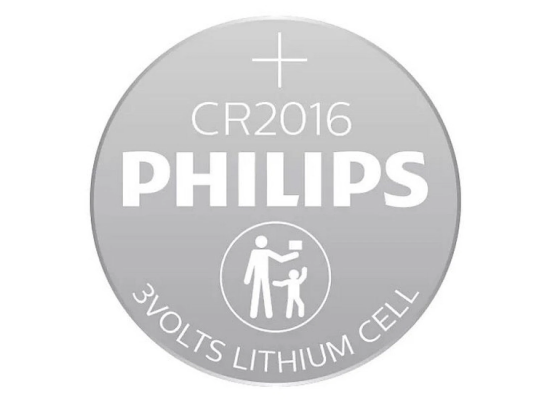 Philips Lithium Cell Button Batteries CR2016