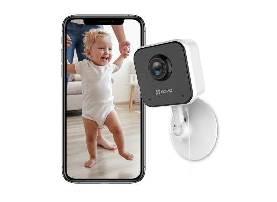 EZVIZ by Hikvision | 1080p Wireless Smart Home Camera | Night Vision | Motion Detection | Sound Alerts | Privacy Mode | Two Way Talk | MicroSD Card Upto 512GB | Google Assistant & Alexa | H1C, White