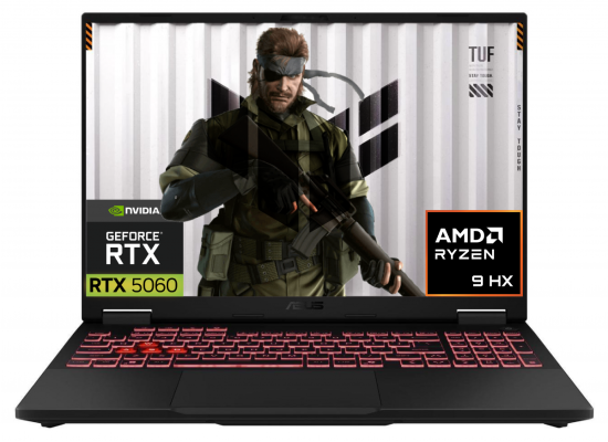 لابتوب ASUS TUF Gaming A16, AMD Ryzen™ 9 8940HX Up to 5.3GHz 80MB Cache, NVIDIA GeForce RTX 5060 8GB GDDR7, 16GB DDR5, 1TB SSD, 16" FHD+ 165Hz IPS - Jaeger Gray