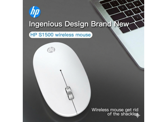ماوس HP S1500 Wireless Ergonomic Design 1600 DPI Smart Auto-sleep Function - White