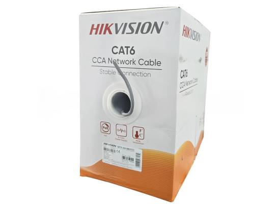 Hikvision 305 m CAT6 U/UTP Network Cable (CCA, 0.57mm) - Grey