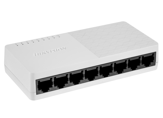 Hikvision DS-3E0508D-O 8-Port Gigabit Unmanaged Desktop Switch, 10/100/1000 Mbps, 16Gbps Switching Capacity, Plug & Play, ABS Plastic Shell