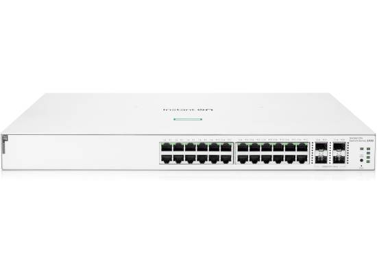 Aruba HPE Networking Instant On Switch Series 1930 24-Port Gb Smart-Managed Layer 2+ Ethernet Switch with PoE | 24x 1G | 4X SFP+ | 24x CL4 PoE 370W
