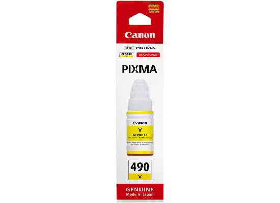 CANON GI-490 Yellow Ink Bottle, Prints Up to 7,000 A4 Pages, 70 ml