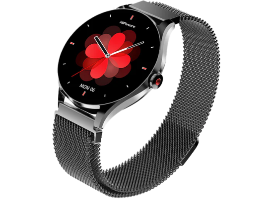 HiFuture Aura2 Fashion Smartwatch – 1.32” AMOLED Display – Wireless Calling – 24/7 Health Tracking – 100+ Sports Modes – Black