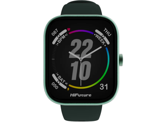 HiFuture Lume Smartwatch – 1.85” IPS Bright Display – Wireless Calling – 24/7 Health Monitoring – 100+ Sports Modes – Green