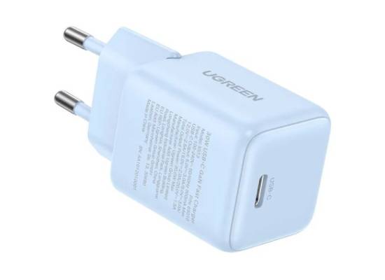 UGREEN X513 Nexode 30W GaN Fast Charger USB-C PD 3.0 PPS for MacBook Air & iPhone - Blue