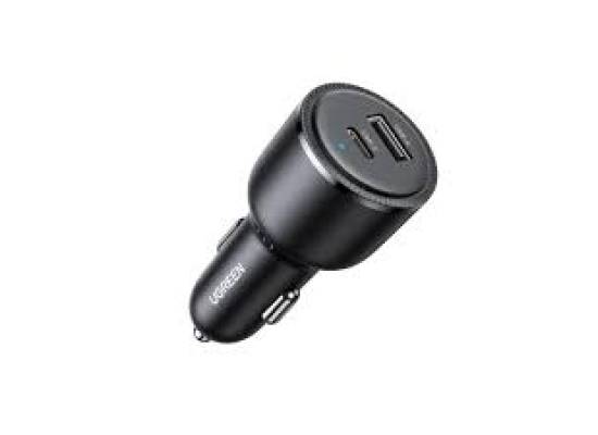 UGREEN 63W Fast Car Charger USB-C PD 45W + USB-A QC 3.0 18W for Laptops/Phones (CD239)