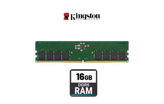 رام Kingston 16GB DDR5 5600MT/s Value Non-ECC Unbuffered DIMM CL46 1Rx8 1.1V 288-pin 16Gbit