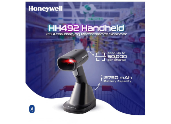Honeywell Barcode Scanner Gun KIT HH492 Wireless 1D/2D/DotCode/PDF Charging Black CHARGE | HH492