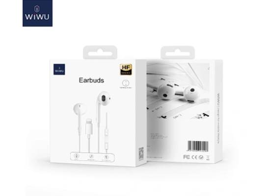 WIWU EB302 Earphone Plug & Play Lightning White|18 Months Warranty