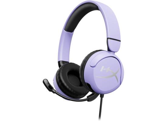سماعة رأس HP HyperX Cloud Mini Wired On Ear 30 mm drivers Lightweight and comfortable Durable microphone with flip-to-mute (For Kids) - PC, PS5, PS4, Xbox Series X|S, Xbox One, Nintendo Switch, Chromebook, and Mobile - Lavender