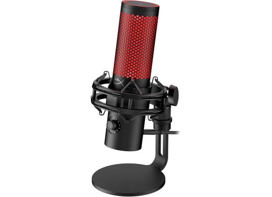 HyperX NEW 2024 QuadCast 2 – USB Microphone for Gaming, Streaming and Podcasting, with On-Board Controls, LED Lighting, Removable Shock Mount, PC, Mac, PS5, PS4, USB-C - Black