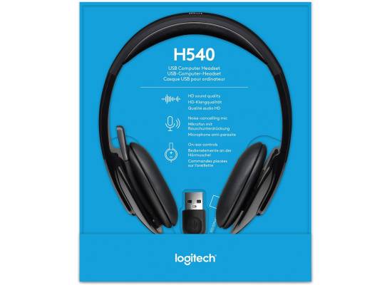 Logitech High-performance USB Headset H540 for Windows and Mac, Skype Certified, Black