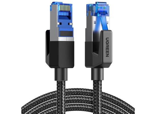 UGREEN Cat 8 Ethernet Cable 2m, High Speed Braided 40Gbps 2000Mhz Network Cord Cat8 RJ45 Shielded Indoor Heavy Duty LAN Cables Compatible for Gaming (2m)