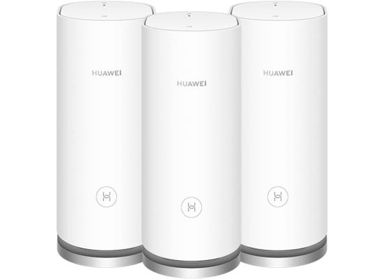 Huawei Mesh 3 (3 حزم) نظام شبكي منزلي كامل Wi-Fi AX3000 - سلس وسريع، يصل إلى 3000 ميجابت في الثانية، توصيل أكثر من 250 جهاز، اتصال فائق السرعة في المنازل المتوسطة الكبيرة - حزمة من 3